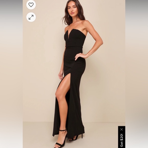 Lulus Dedicated to Glamour Black Strapless Maxi Dress - Picture 2 of 5